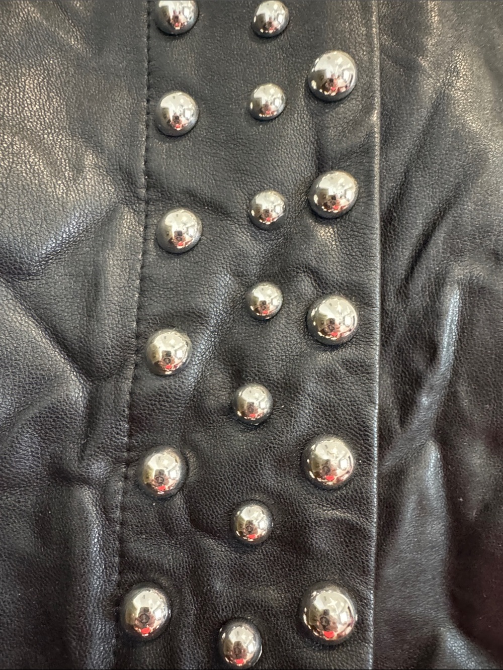 Free People Black Faux Leather Studded Women’s Shorts - Picture 2 of 5